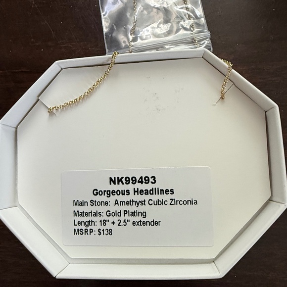 Bomb Party Necklace - " Gorgeous Headlines" Amethyst - Picture 3 of 3